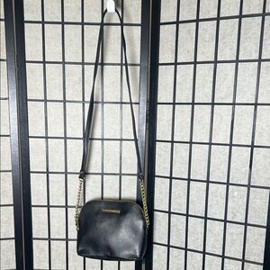 Steve Madden Black Crossbody Bag with Gold Chain Accent